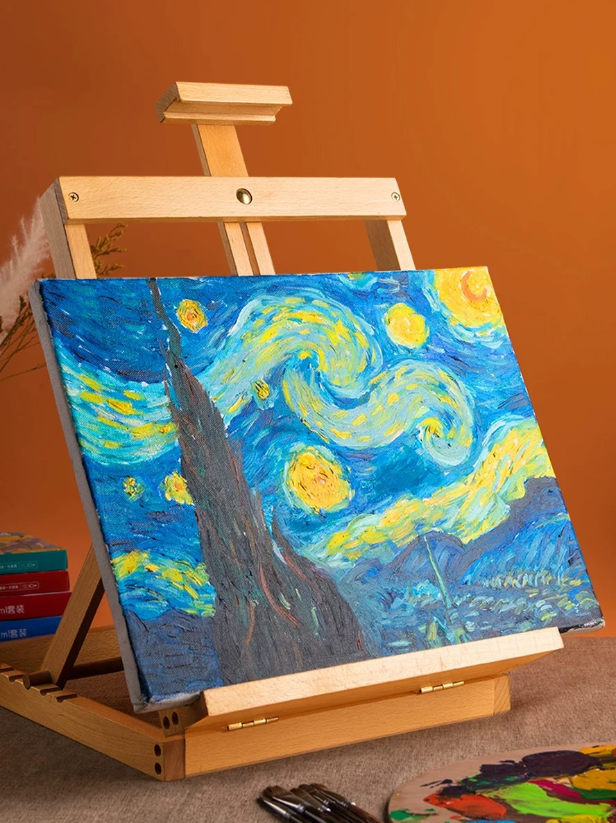 

Складной настольный мольберт, настольный деревянный мольберт для рисования, эскиз, мольберт для студентов и взрослых, набор для художественного рисования