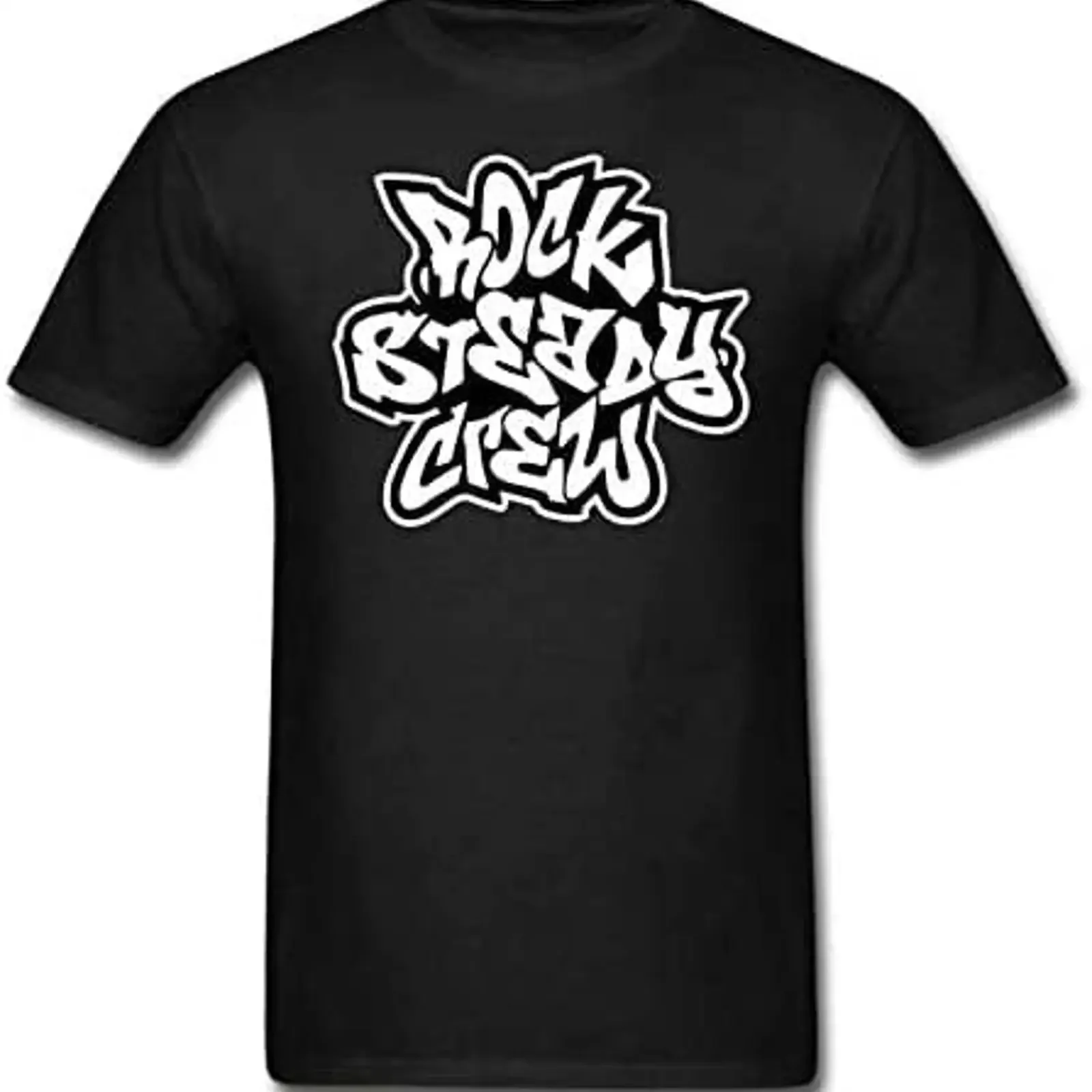 T-shirt Rock Steady Crew, style old school hip hop New York B Boy De La Soul, vintage, délavé, pour homme, à porter au quotidien, mode décontractée