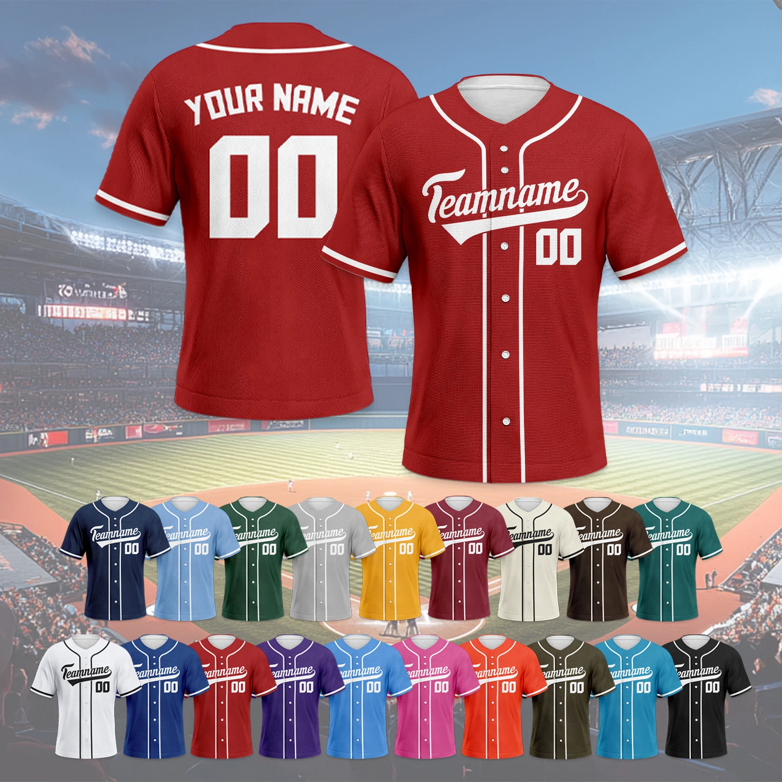 

Custom Baseball Jersey for Kids Youth Plain Personalized Baseball Uniform with Printed Team Name Number Baseball Shirt Fans Gift
