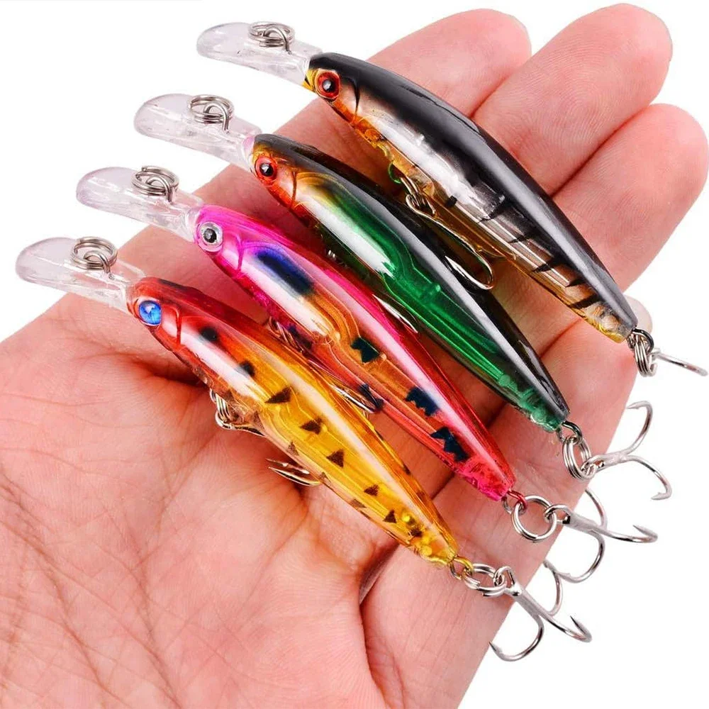 2026  56pcs Fishing Lure Kit Hard Bait Set for Saltwater Fish Salmon Mixed Crankbait Minnow Popper Pencil Jerkbait Spoon Wobbler