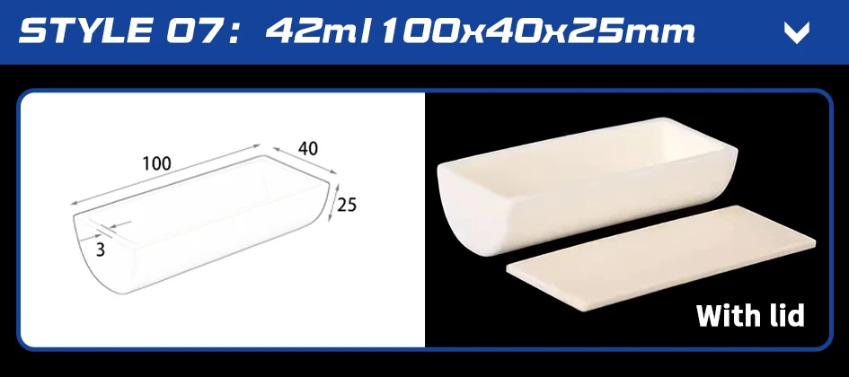 99% Aluminiumoxid Halbkreis-Tiegel mit Deckel, hochtemperaturbeständiger Korundtopf für Muffelöfen, anpassbar – Detail 10