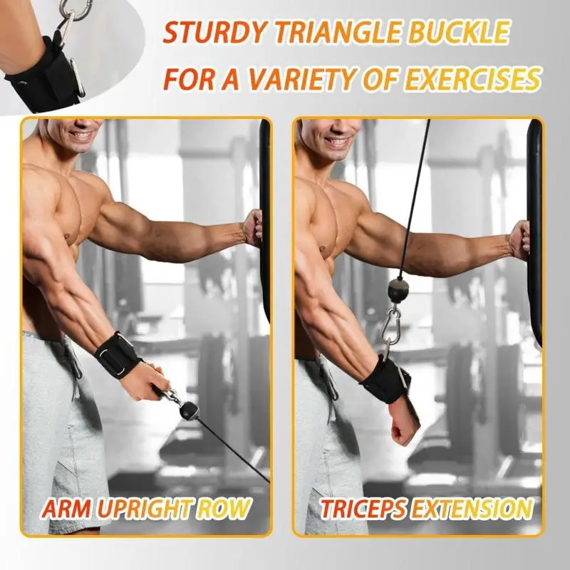 1PC Weightlifting Wrist Straps D Ring Deadlift Support For Gym Workout Cable Machine Strength Training Fitness Equipment
