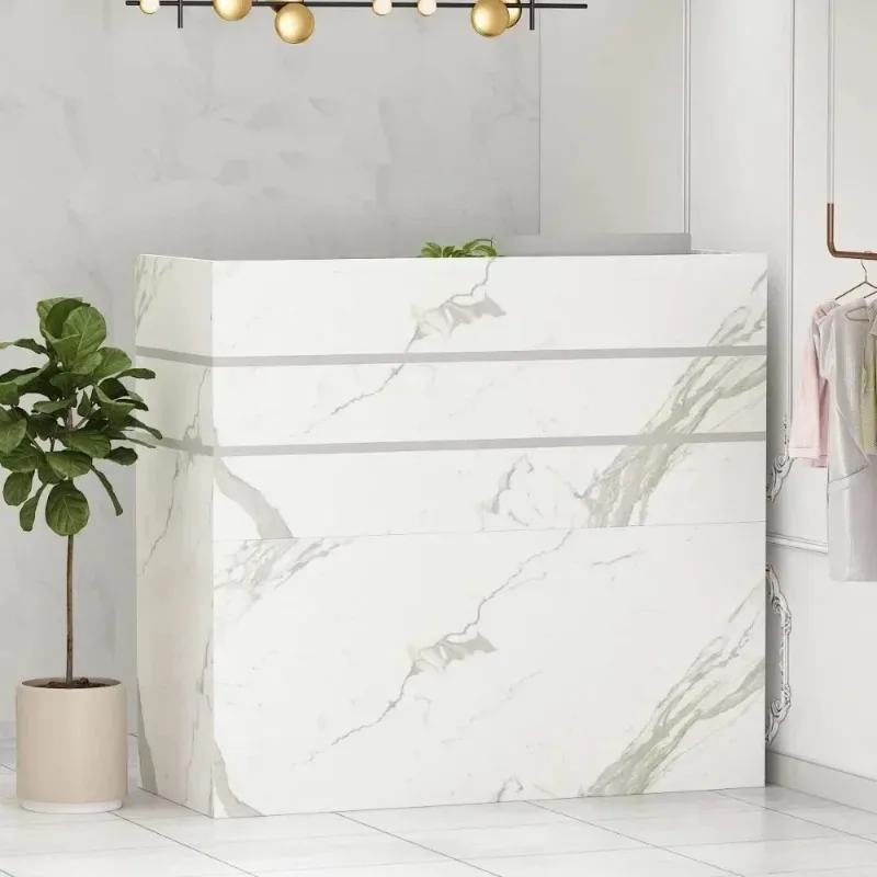 

Shelves Organizers Reception Desk Counter Drawers & Storage Shelves Reception Counter Table With Private Panels Salon Reception