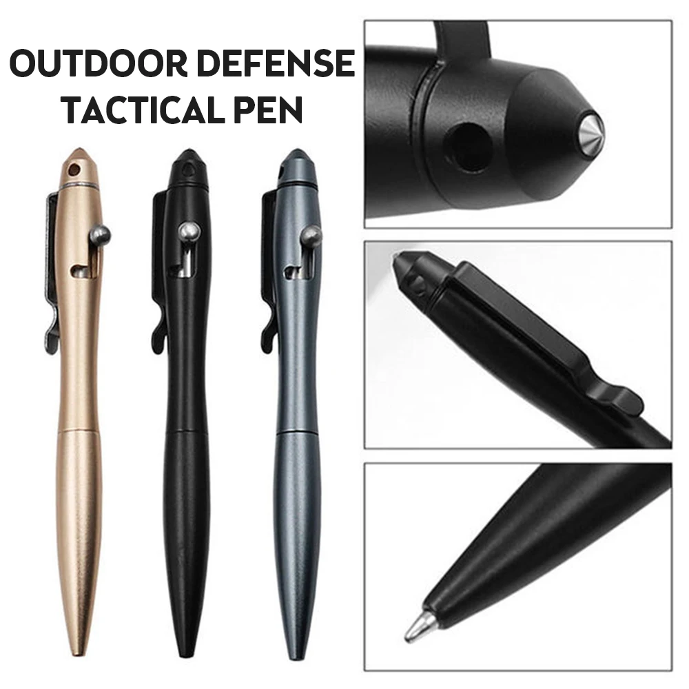 Minibolígrafo multifuncional de bolsillo antideslizante Signature, defensa táctica personal, suministros de autodefensa para acampada para deportes al aire libre