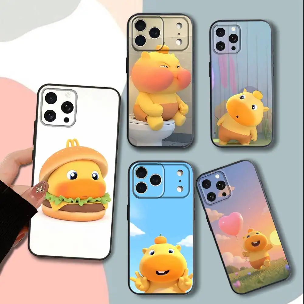 

Cartoon water dolphin L-LuLu Phone Case For iPhone 15,13,16,12,11,17,14,Plus,Pro,Max,XS,XR,X,SE,Mini,Soft Silicone Black Cover