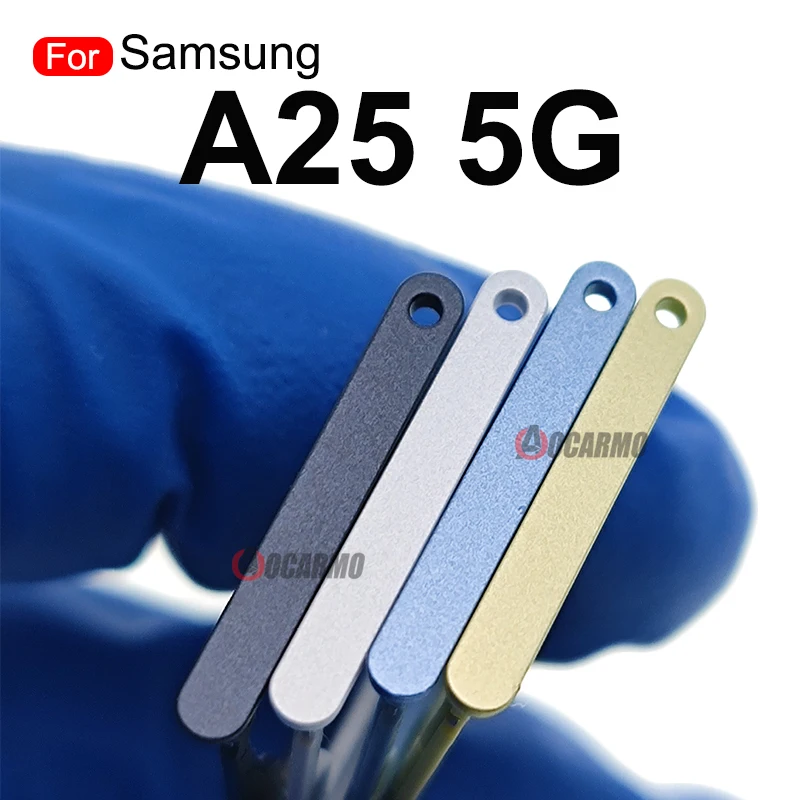 Aocarmo Sim Card Tray Slot For Samsung Galaxy A15 5G A25 A35 A55 SIM Card Micro SD Holder Replacement Parts