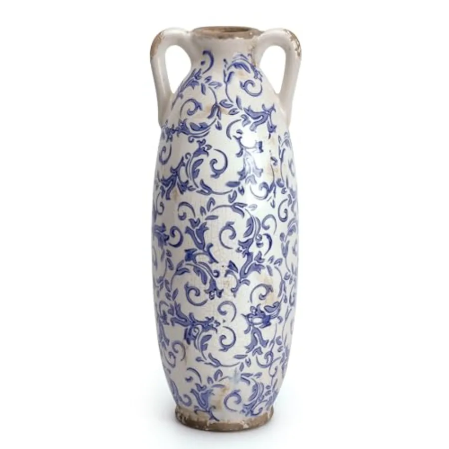 

Floor Vase for Pampas Grass, 14'' Tall Vase for Home Decor, Ceramic Farmhouse Decorative Vases for Flower, Mantel, Living Room,