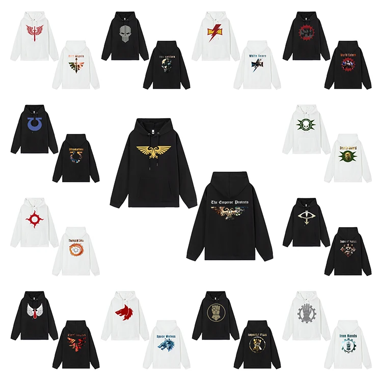 Men's Hoodie  Warhammer 40 000 Aquila gold Men's  Clothing for Hip Hop Vintage Sweatshirts Casual  Hooded Streetwear