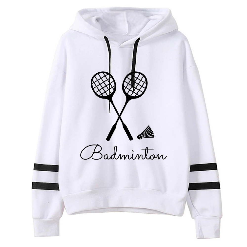 

Badminton hoodies women aesthetic Kawaii japanese Fleece pulls female 90s Hooded Shirt