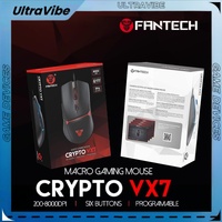 FANTECH CRYPTO VX7 Gaming Mouse 8000DPI Game RGB Wired Lightweight Mouse Advanced gaming sensor 6key 12cm Rubber coated surface