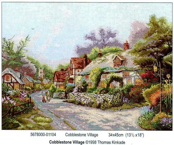 5678000 beautiful countryside 68-55 counted 16CT 14CT 18CT DIY Cross Stitch Sets Chinese Cross-stitch Kits Embroidery Needlework