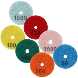1pc 2inch 50mm Diamond Dry Polishing Pad 50-3000Grit Flexible Sanding Disc For Marble Granite Quartzite Glass Stone Polishing