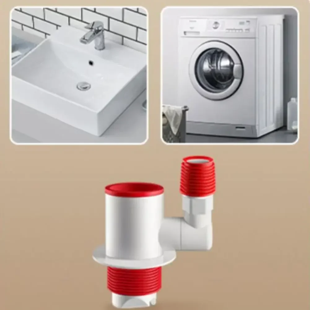 For 360° Rotatable Dual Seal Drainage Connector Three Pass Water Splitter For Washing Machines & Sinks