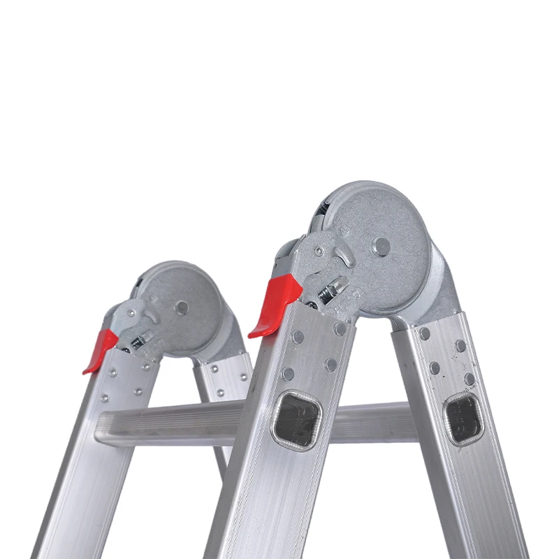 ホットセール ヒンジ付き両面伸縮はしご 多機能アルミ合金製伸縮はしご