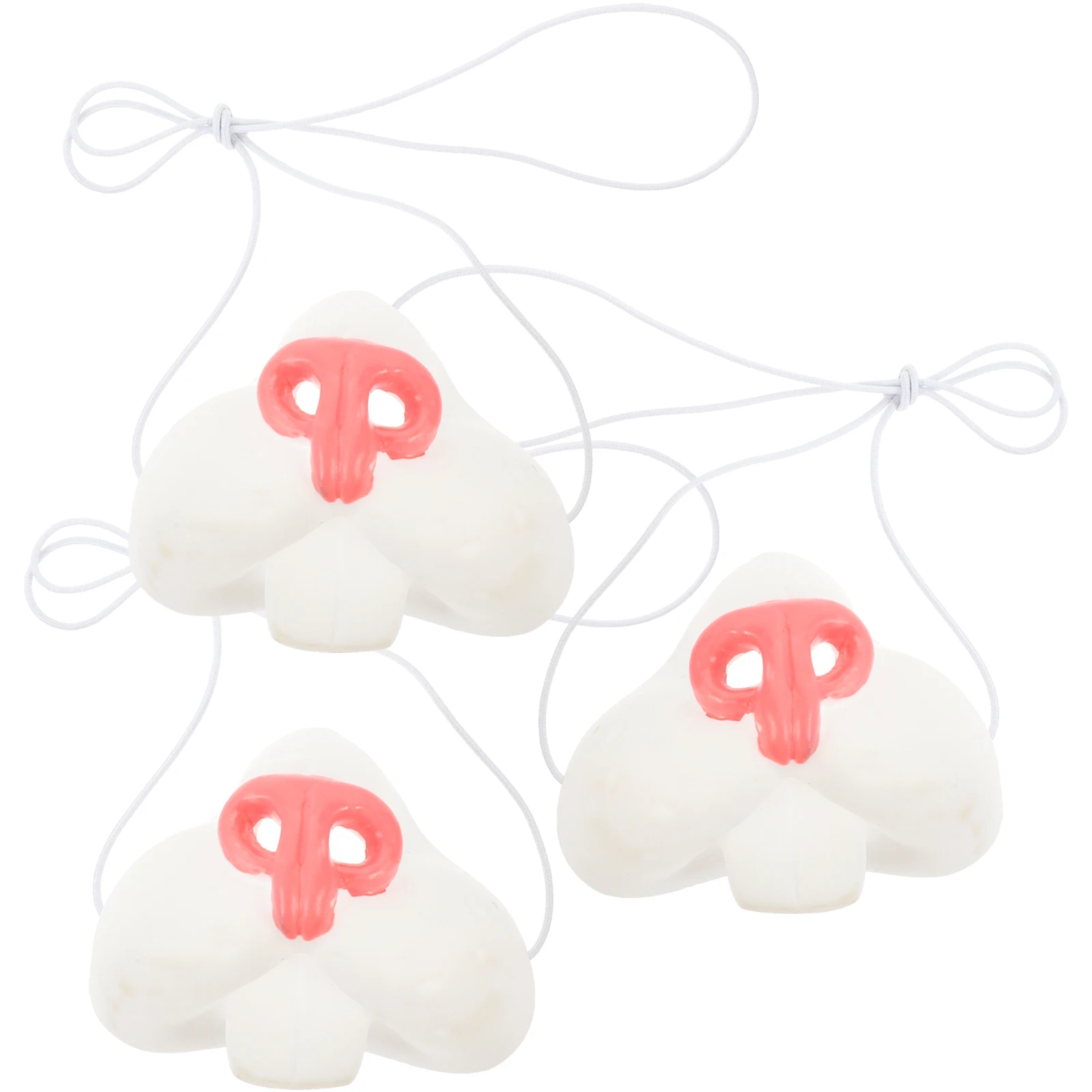 3 قطعة الفينيل الأرنب الأنف الدعائم عيد الفصح السيرك زي حفلة تأثيري المدمجة قابلة لإعادة الاستخدام كرنفال مهرج فستان متعة محاكاة أرنب