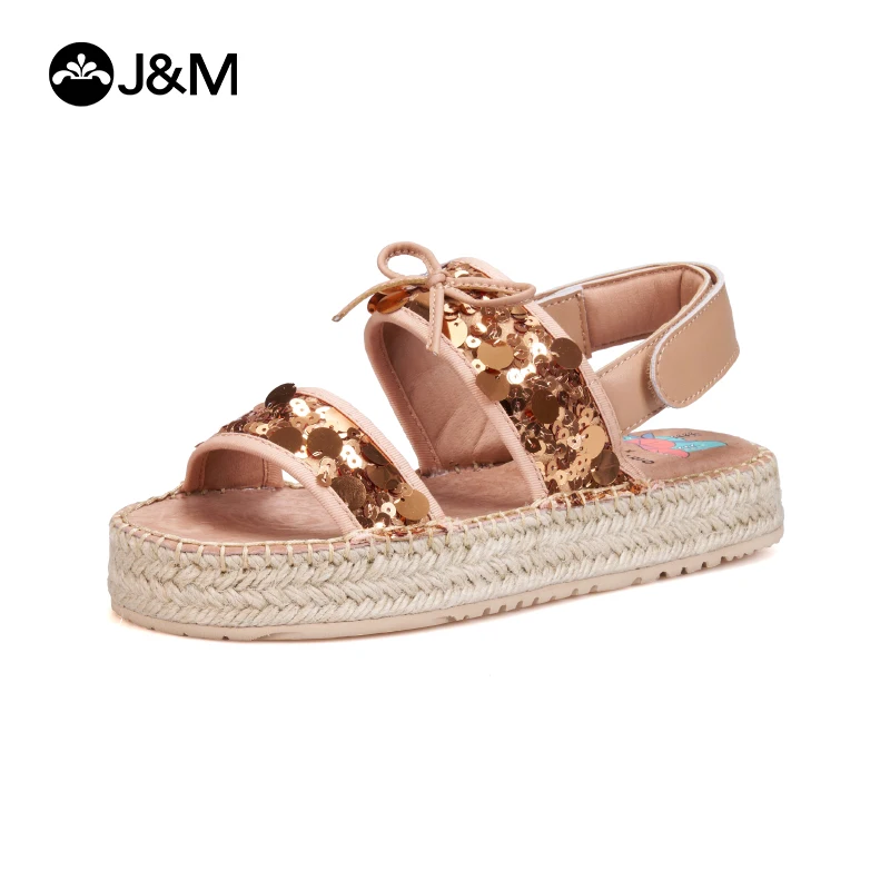 J & M-Mules à paillettes pour femmes, espadrilles décontractées, sandales d'été, chaussures de poisson, chaussures Suffolk, pantoufles de plage