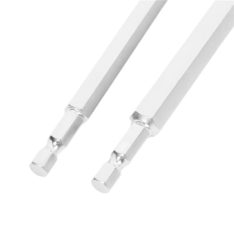A008 27 ชิ้น S2 เหล็กแม่เหล็กหกเหลี่ยม 100 มิลลิเมตรความยาวหัว Hex Driver Bit ชุดเครื่องมือคู่มือ H1.5H2 H2.5 H3 H4 H5 H6 H8 H10