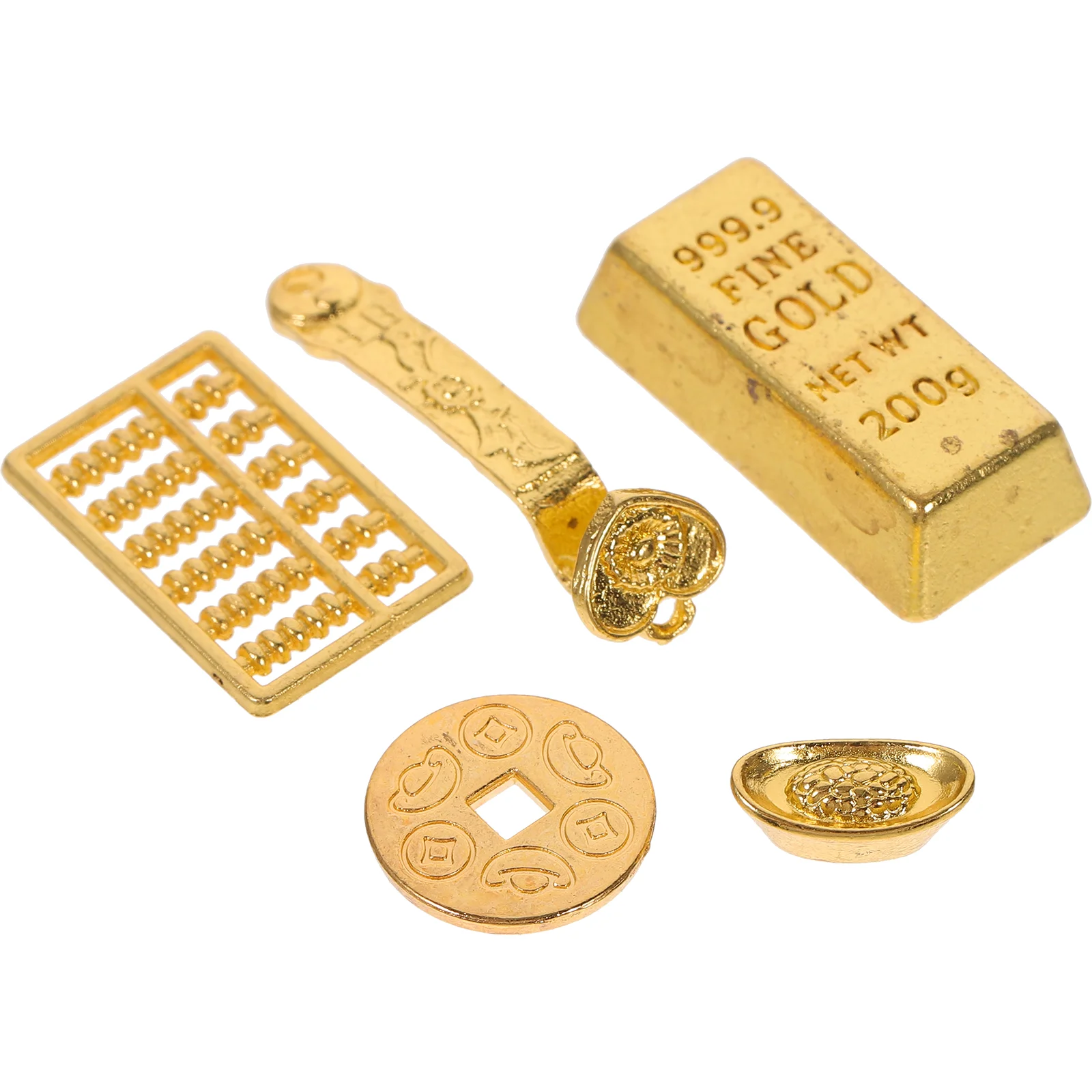 Miniature Gold Ingot Accessories Tiny House Micro-landscape Ornament Scene Accessory Plastic Abacus