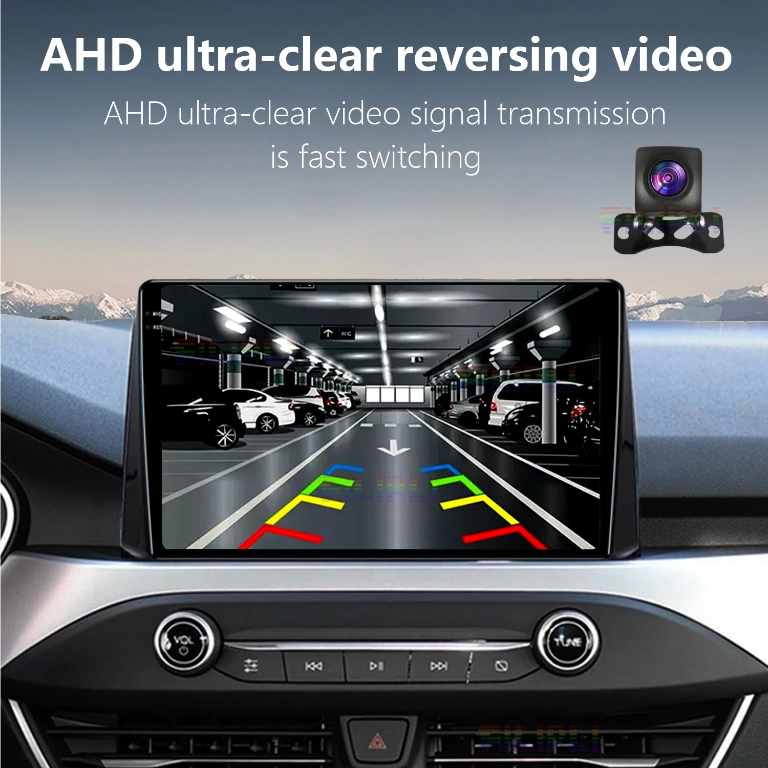 BOSSCAR 1080P AHD 170° wide-angle lens Reverse Camera Fisheye Lens Car Vehicle HD Starlight Night Vision HD Universal Rear View