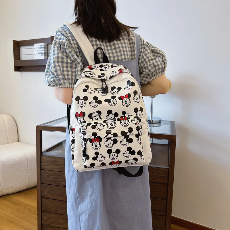 

PU Leather Disney Mickey Backpack Cute Cartoon Laptop Bag Minnie Mouse Large Capacity School Bag for Women Fashion Tote Bag