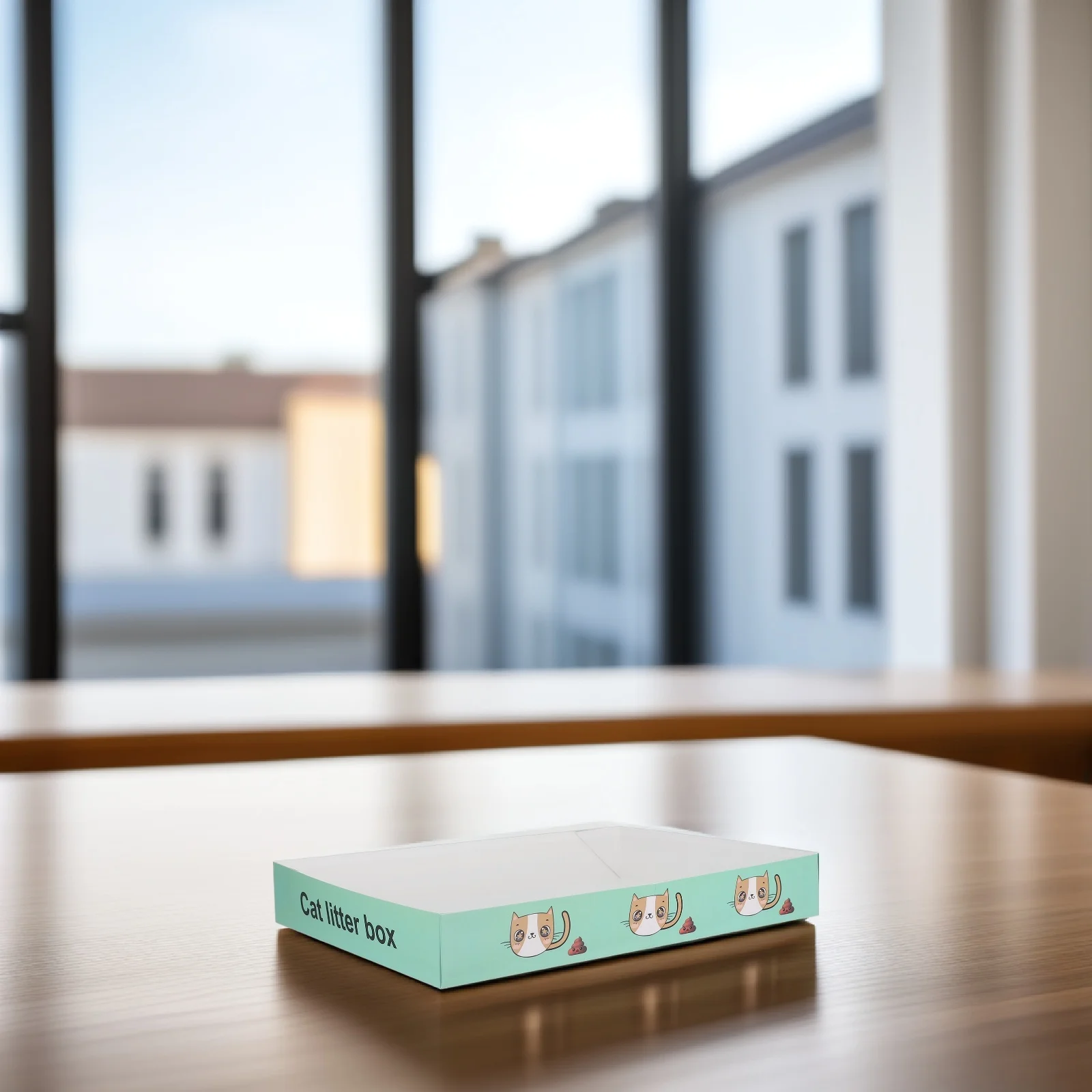 

Disposable Cat Litter Box Semi-Enclosed Design Splash Guard Easy Disposal Ideal for Kittens Travel Home Cat Litter Box with Lid