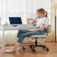 Ergonomic Desk Chair Armless Home Office Chair Low Back Lumbar Support Height Adjustable Rolling Wheels Chair Office