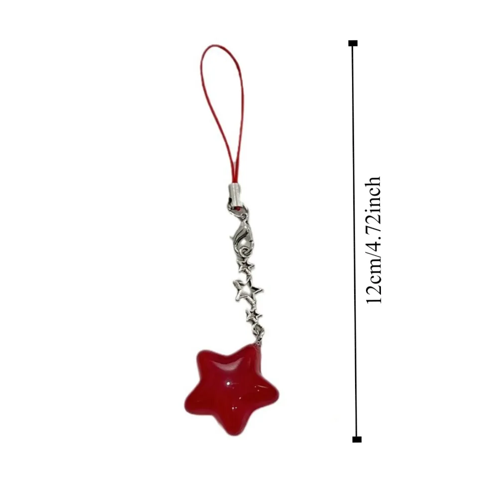 Fashion Star Star Phone Strap Pendant Universal Phone Hanging Rope Candy Color Keychain Mobile Phone Chain Couple Gift