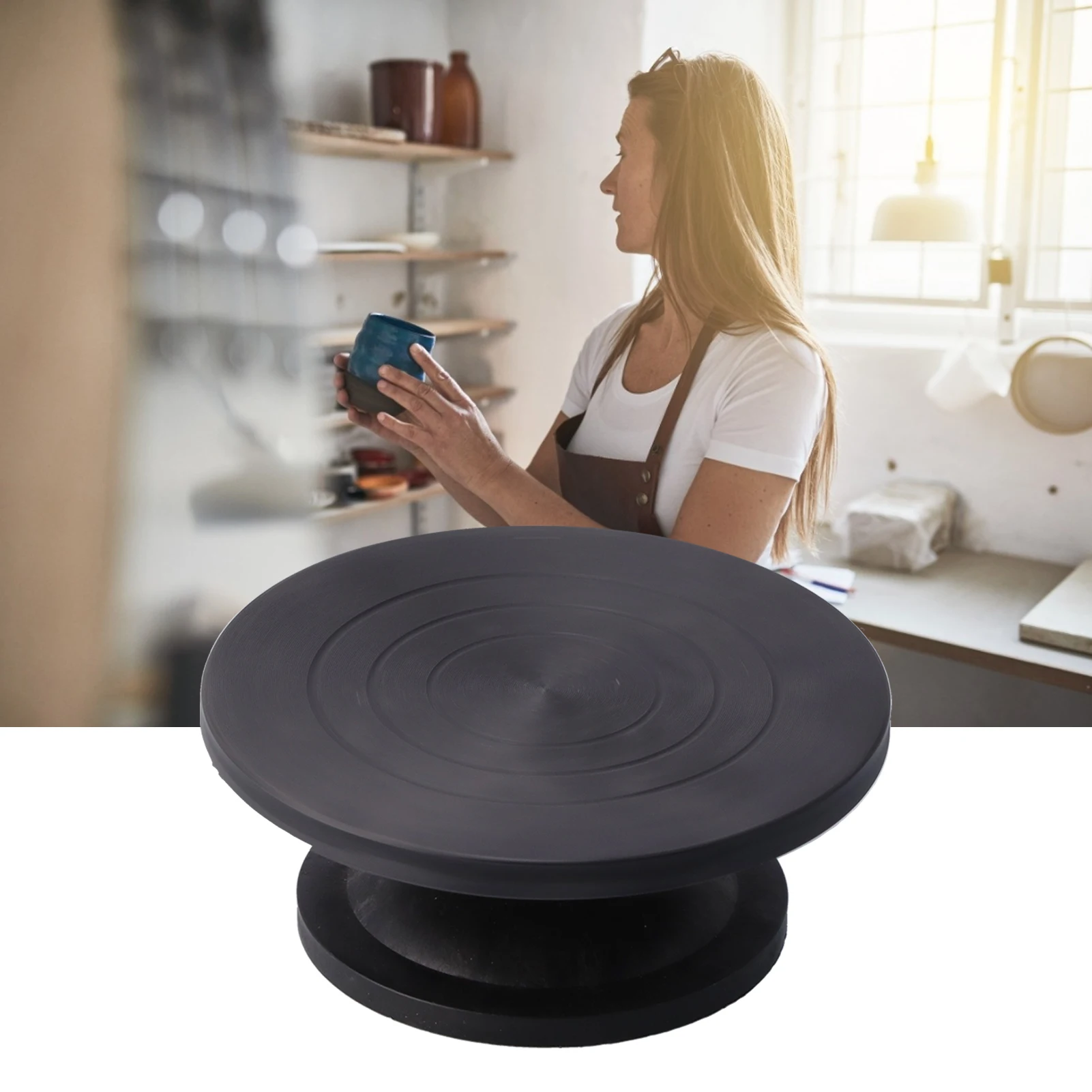 Ceramic Turntable Professional Sculpting Wheel Craft Clay Making Pottery Cake Decorating Wheel  25cm / 30cm