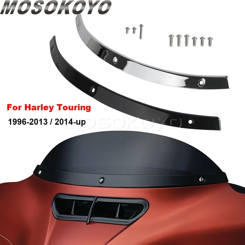 

For Harley Street Electra Glide FLHTCU FLHTK FLHTKL FLHX FLHXS Touring 96-UP Windshield Motorcycle Wind Shield Windscreen Trim