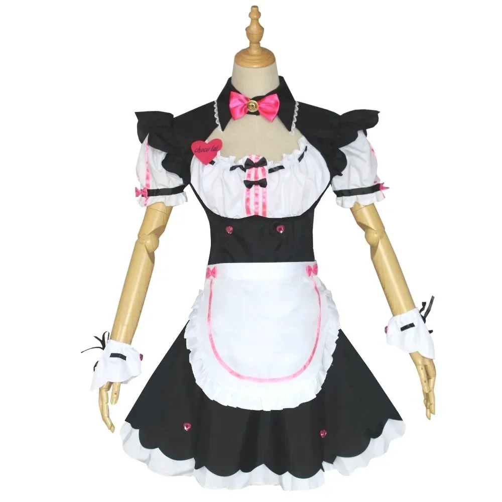 Costume de Cosplay Vanilla pour Femme, Robe de Demoiselle d'Honneur, Tenue de Jeu, Uniforme de Chat Neko, Chocola Vanilla OVA, en Stock