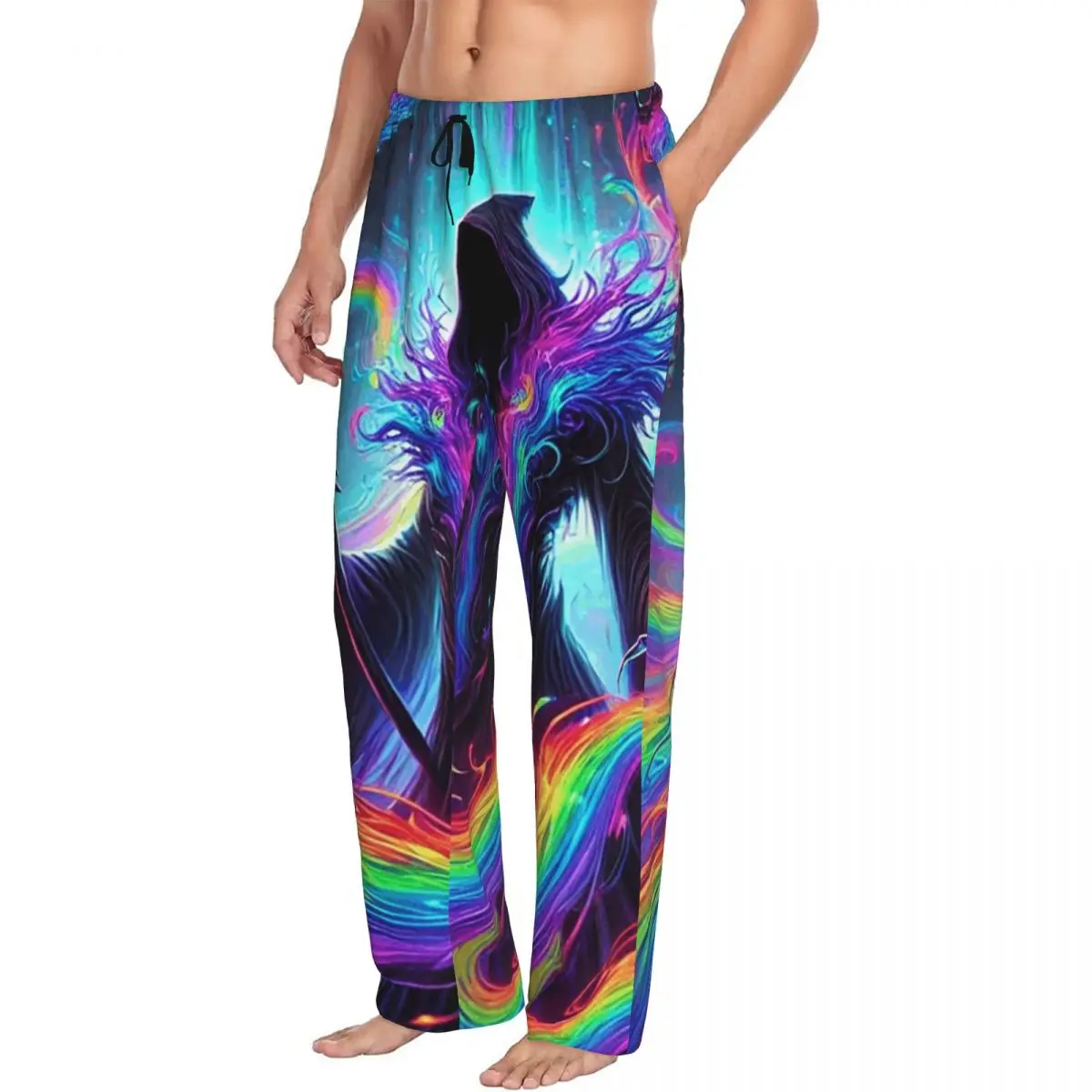 Custom Nocturne League Of Legends LOL Pajama Pants Men Sleepwear Sleep Lounge Bottoms with Pockets