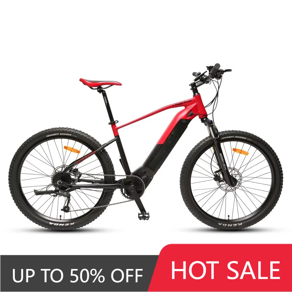 

JYF TXED 27.5 inch mountain electric bicycle 500W mid motor 48V 10.4Ah battery 9 speed hydraulic brake mountain electric bicycle