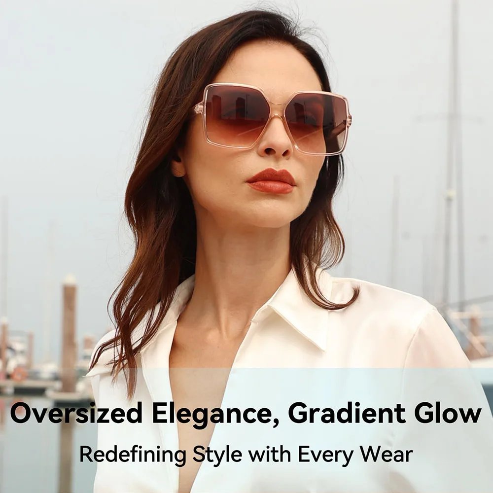 1 قطعة نظارات مربعة عصرية كبيرة الحجم للحماية من الأشعة فوق البنفسجية على شكل عين القطة نظارات شمسية مربعة ظلال عصرية للاستخدام اليومي #5