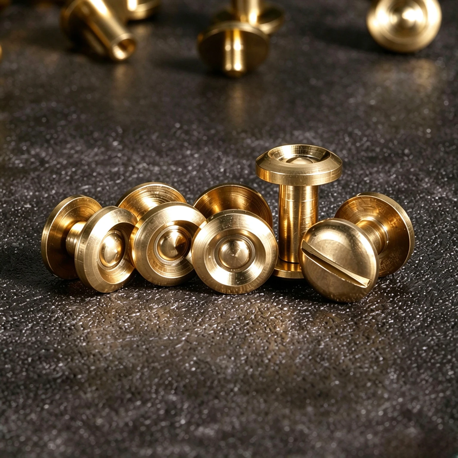 10sets Solid Brass Binding Chicago Screws Belt Screw Studs Rivets for ...