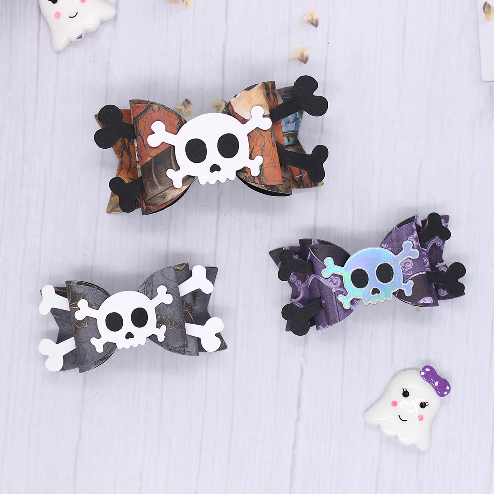 KSCRAFT Skull Bows Metal Cutting Dies Stencils for DIY Scrapbooking Decorative Embossing DIY Paper Cards