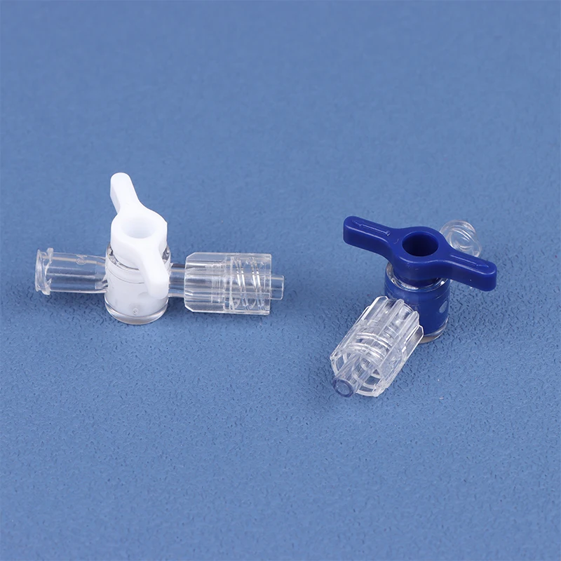 1Pcs Plastic Three Way Stop Cock For Clinical Hospital Luer Lock Adapter 2 Way Stopcock Flexiable T-Connector Extension Tube