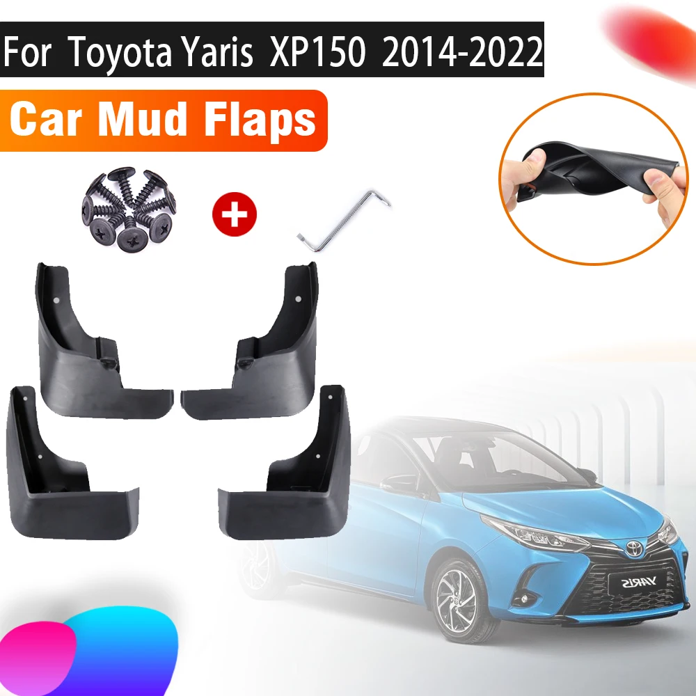 4 PCS Mudguards For Toyota Yaris 2022 Accessories 2022 ~ 2014 Hatchback XP150 Front Rear Flap Splash Mud Fenders Car Accessories