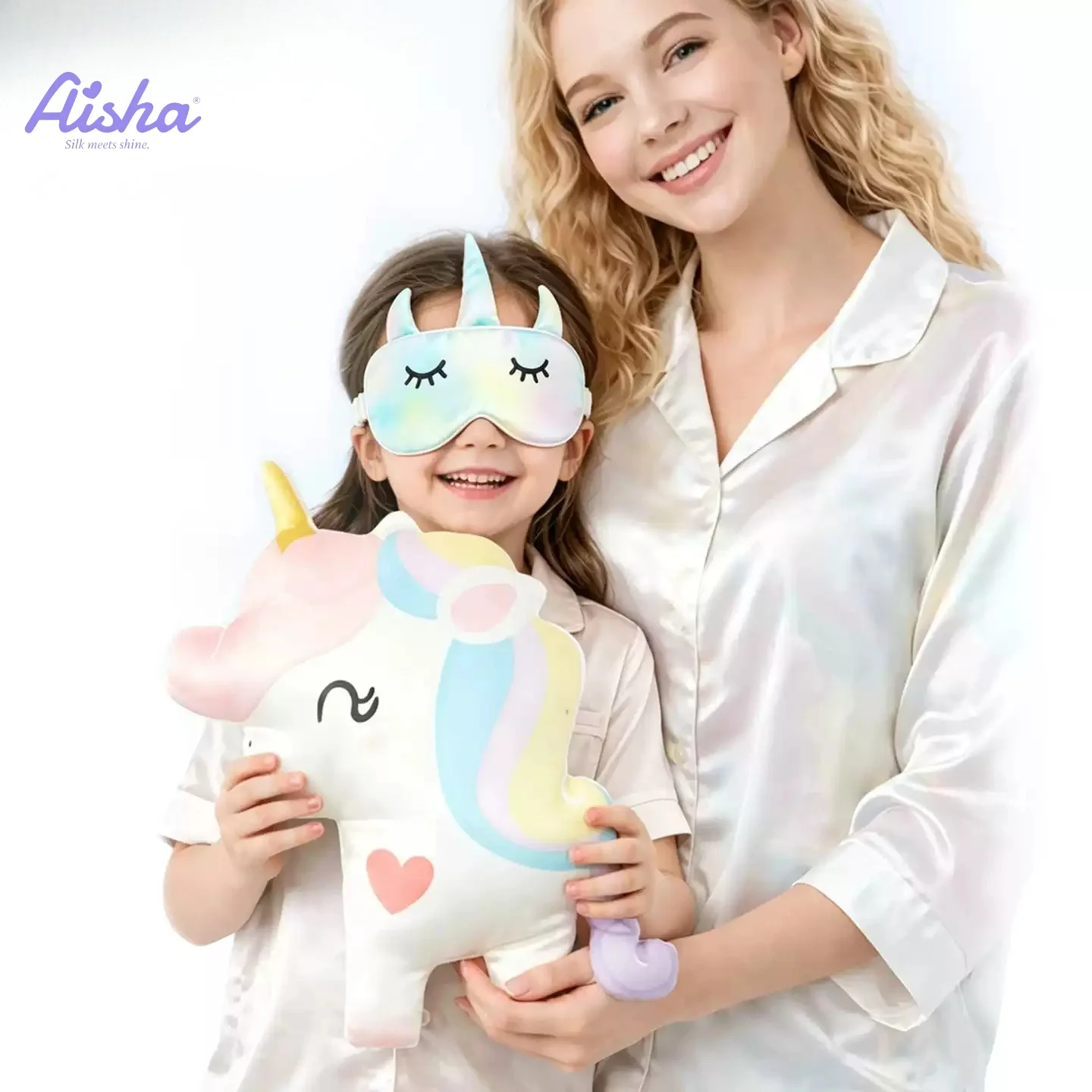 Unicorn Print Silk Kidsren's Eye Mask, Baby Nap Light-Blocking Artifact, Kidsren's Travel Nap Sleep Eye Mask