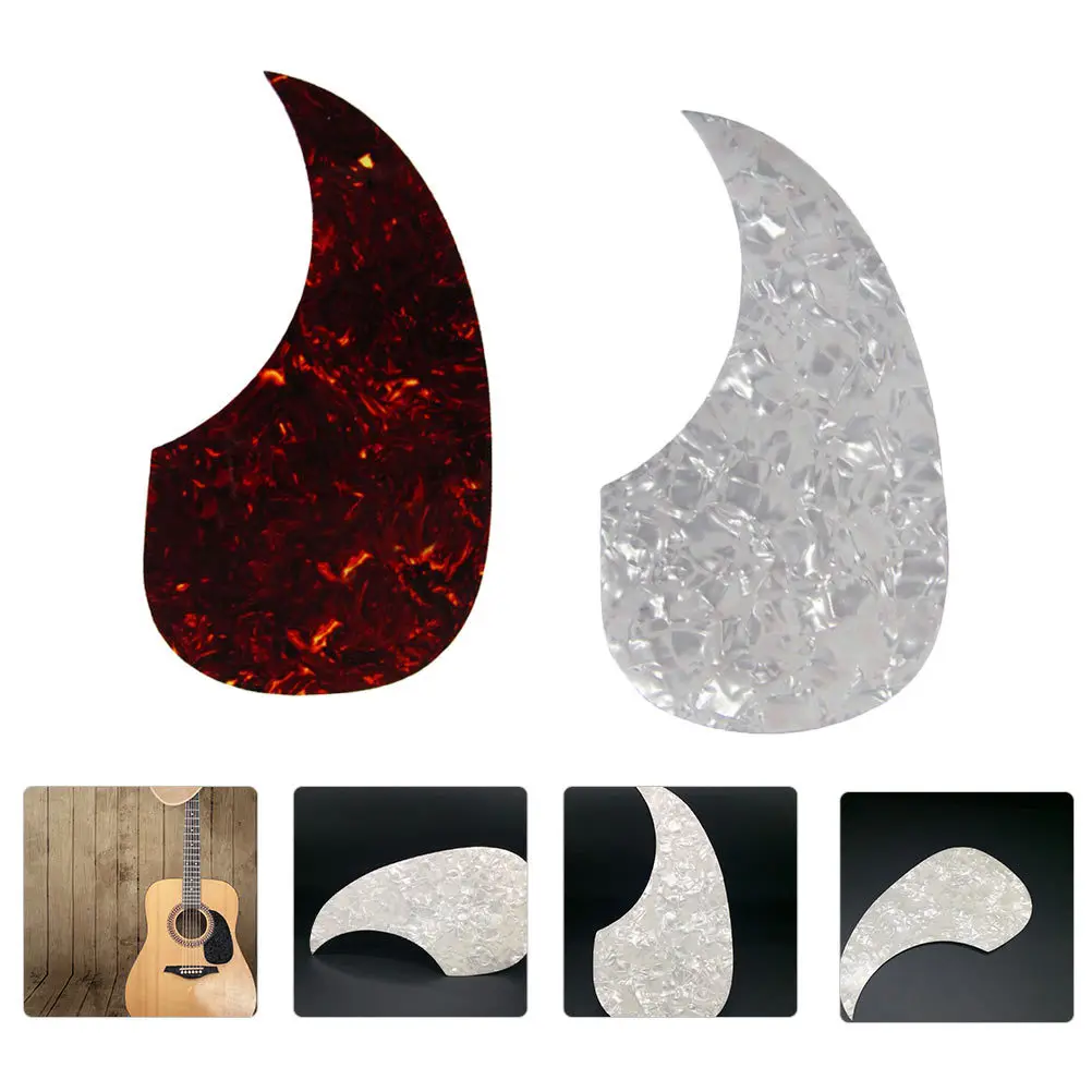 

2pcs Professional Stickers Self-Adhesive Anti-Scratching Guard Plate Durable Folk Guitar Protective Accessories For