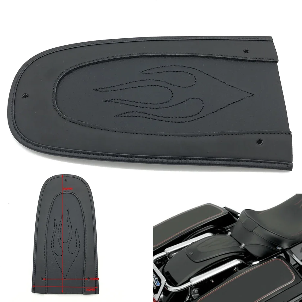 For Harley FLHR FLHT FLTR FLHX 1997-2017 Motorcycle Accessories Black Leather Diamond Rear Fender Bib