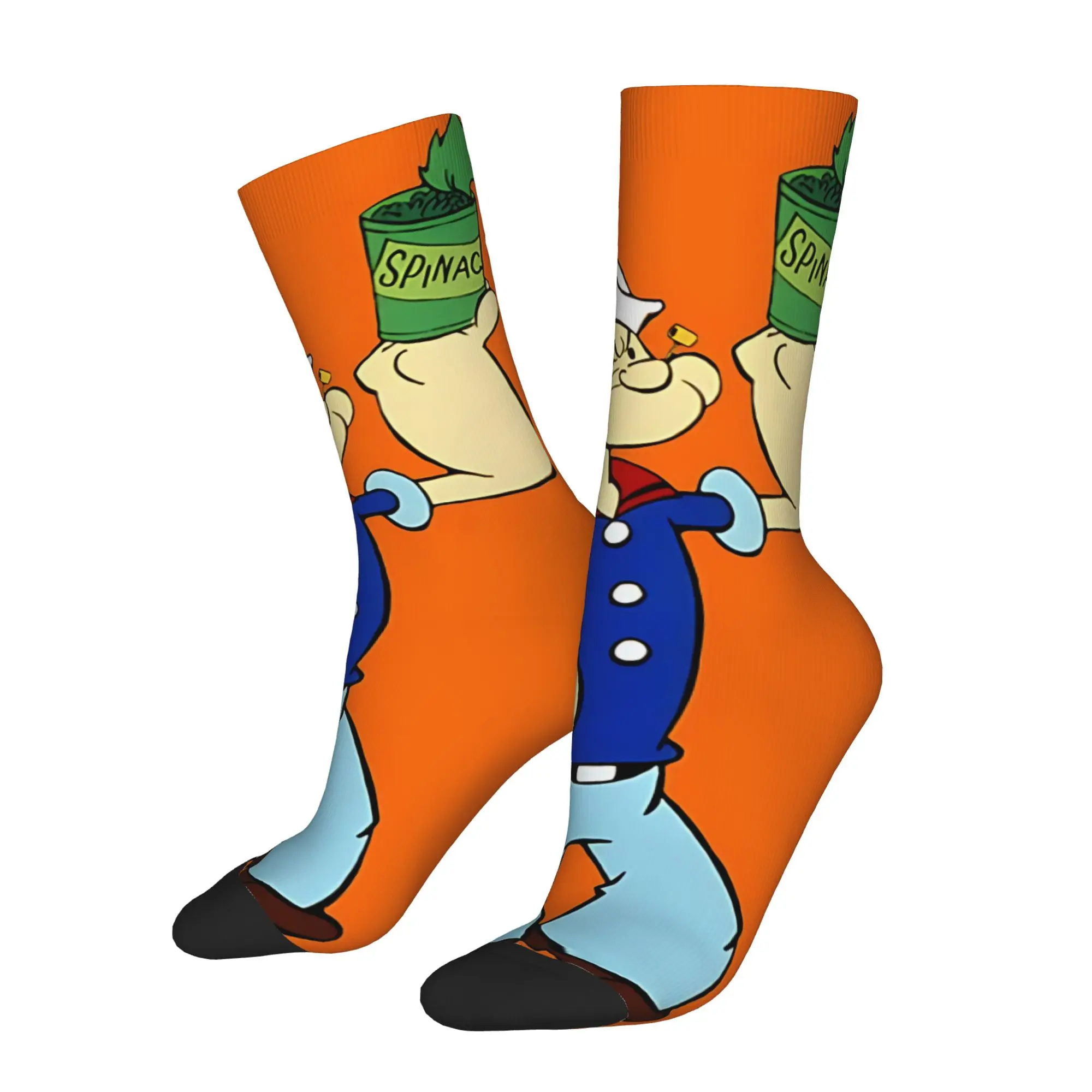 1 Pair Funny Crazy Sock for Men I yam what I yam Hip Hop Vintage P-Popeye Happy Quality Pattern Printed Crew compression Sock