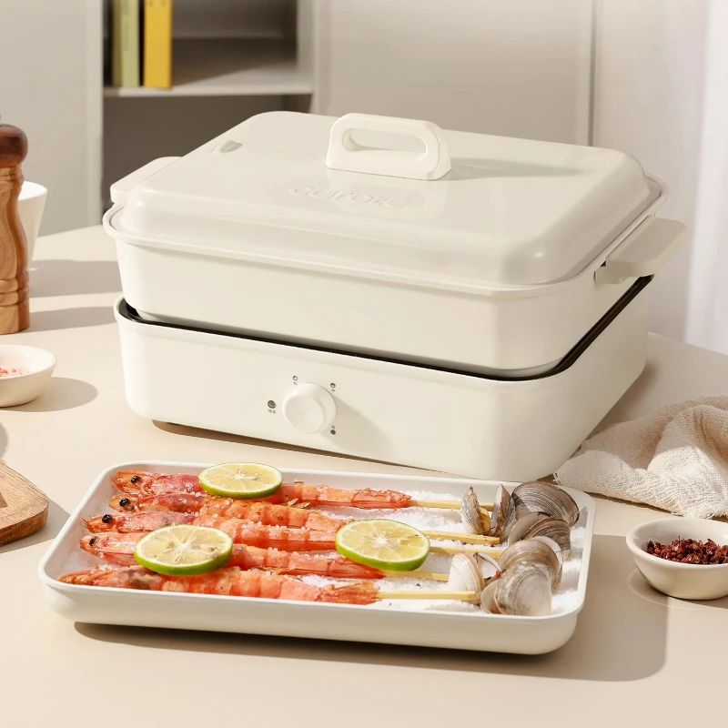 

Multifunctional cooking pot household electric wok integrated rinse and bake 1500W electric hot pot cooker