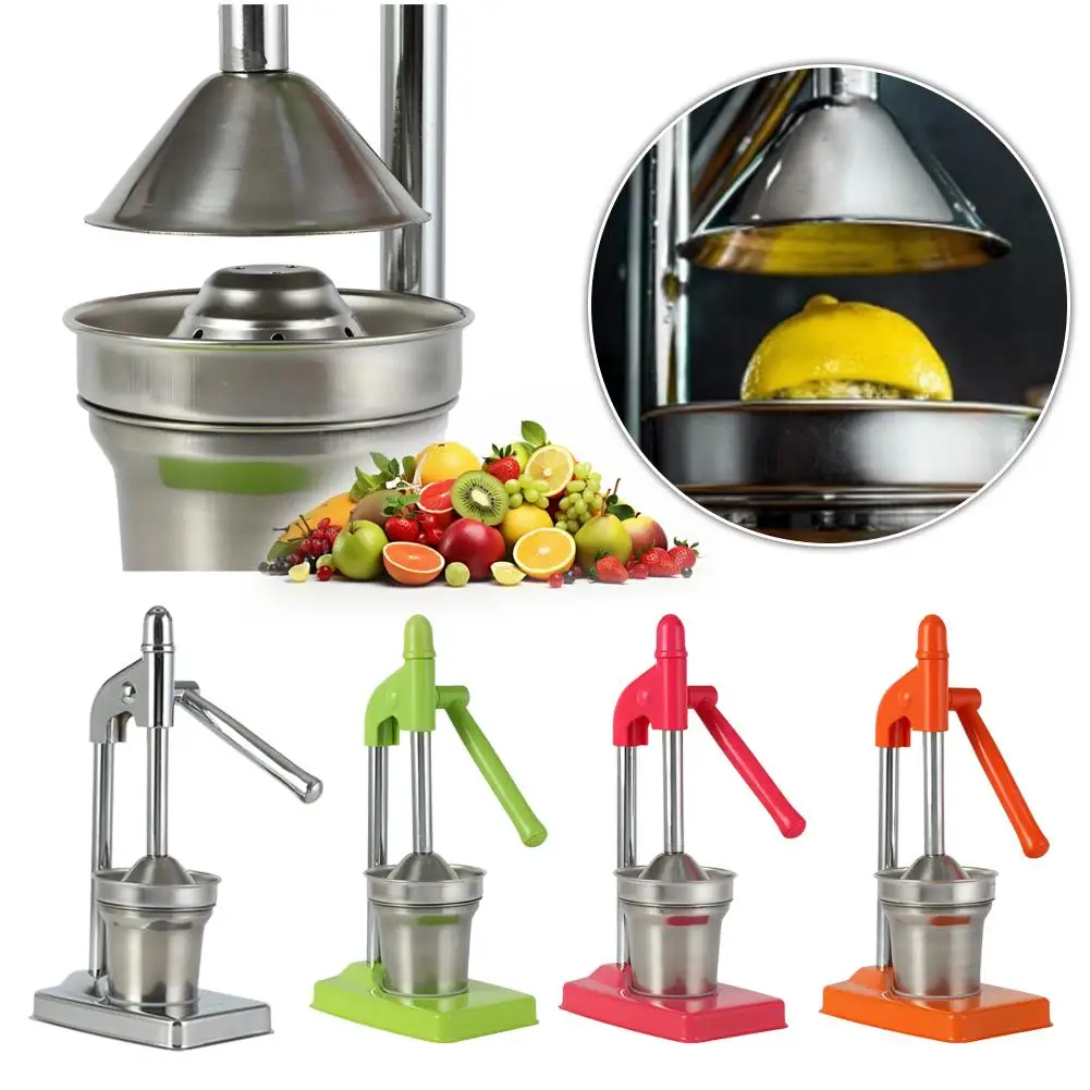 

Ручная соковыжималка для фруктов из нержавеющей стали, безопасность, здоровье, без деформации, без ржавчины, ручная соковыжималка для апельсинов, лимонов, грейпфруктов, портативная соковыжималка