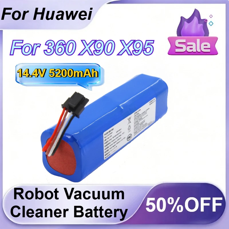 

14.4V 5200mAh Li-ion Battery for Huawei 360 X90 X95 Robotic Vacuum Cleaner Battery