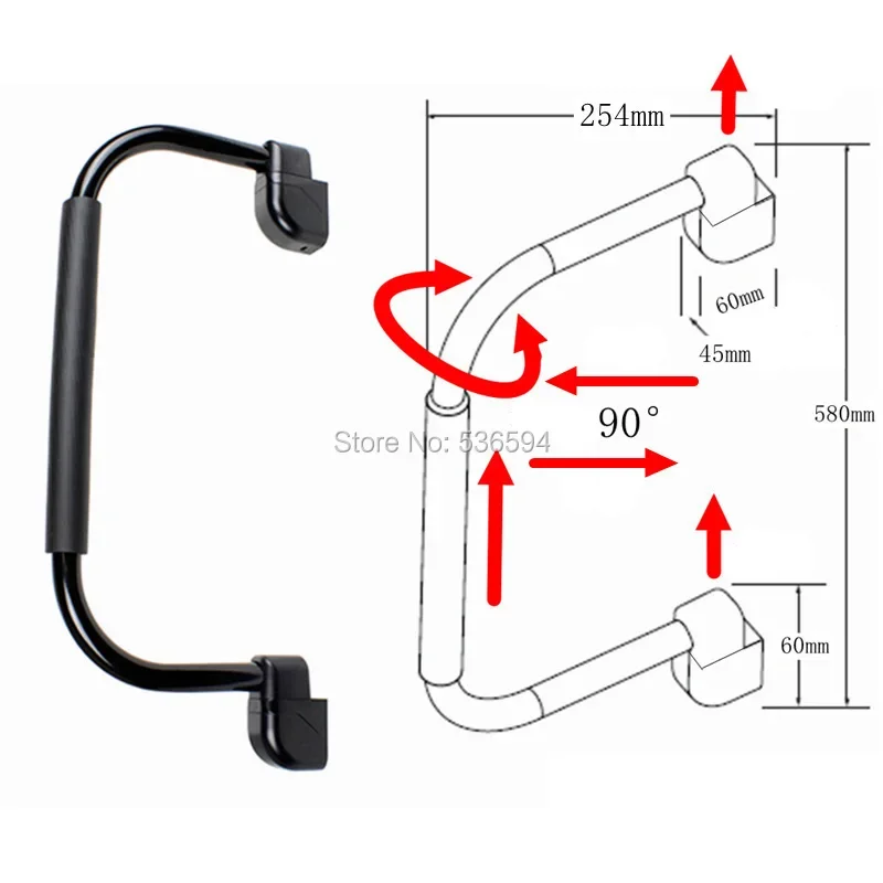 HWHONGRVHandle Folding Assist Safety Lock Kit, Safety Door Handle for Caravan and RV, Comfort Pad Style RV Assisted Entry Handle