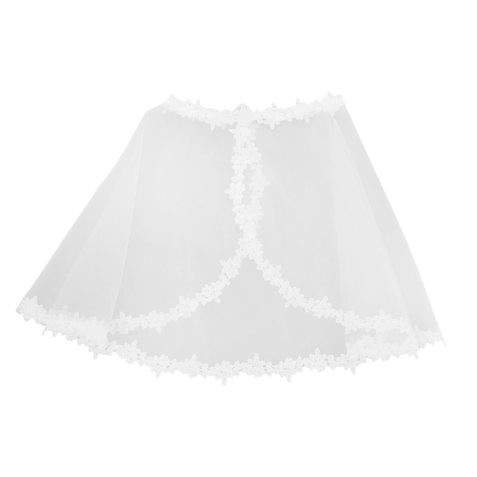 Capa de encaje blanca para niña: Chal ligero de gasa para vestido de niña de las flores, fiesta de boda, primavera, verano, cómodo y transpirable