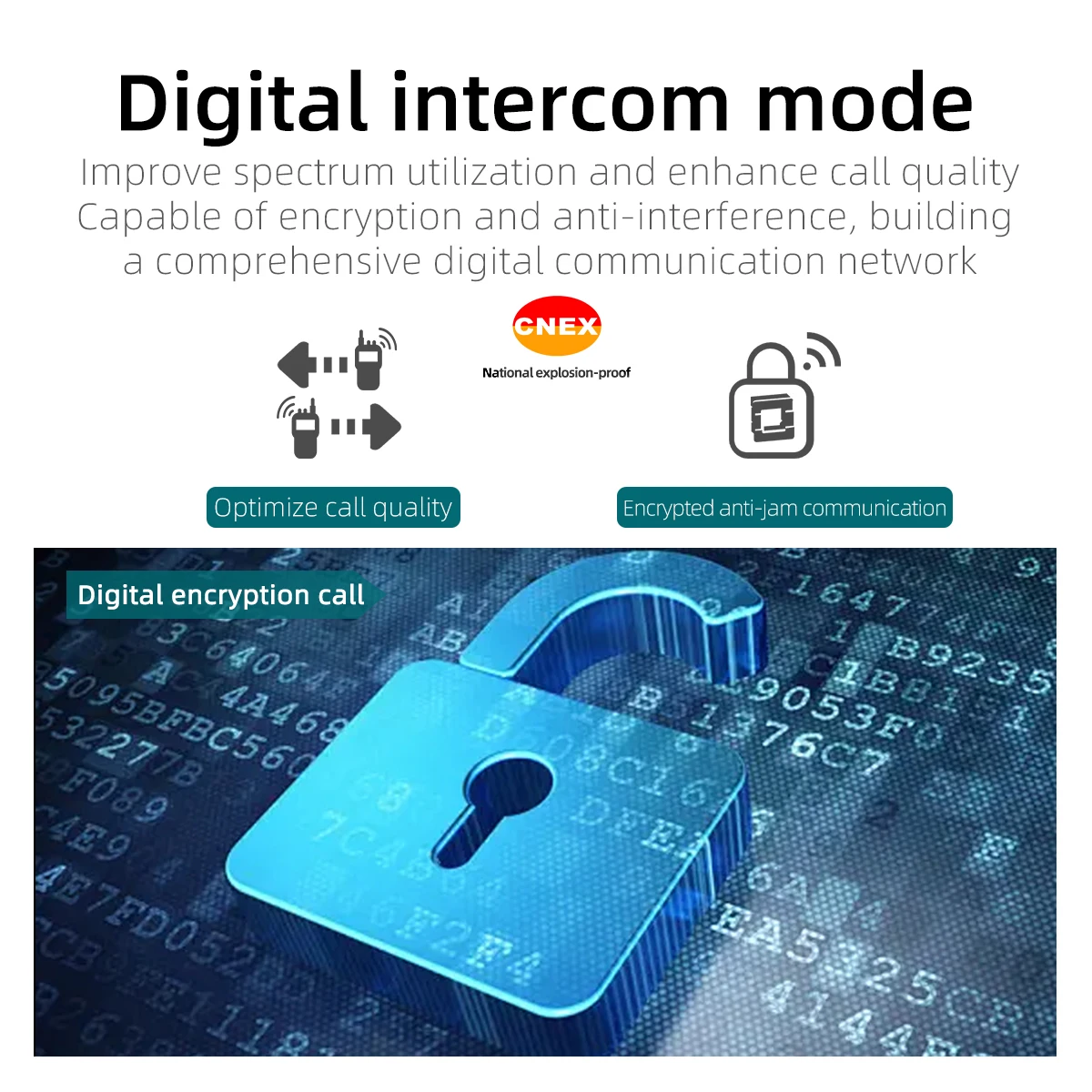 KSUN DM1200(EX) IP68 مقاوم للماء DMR راديو تناظري رقمي مقاوم للانفجار جهاز اتصال لاسلكي لصناعة البتروكيماويات