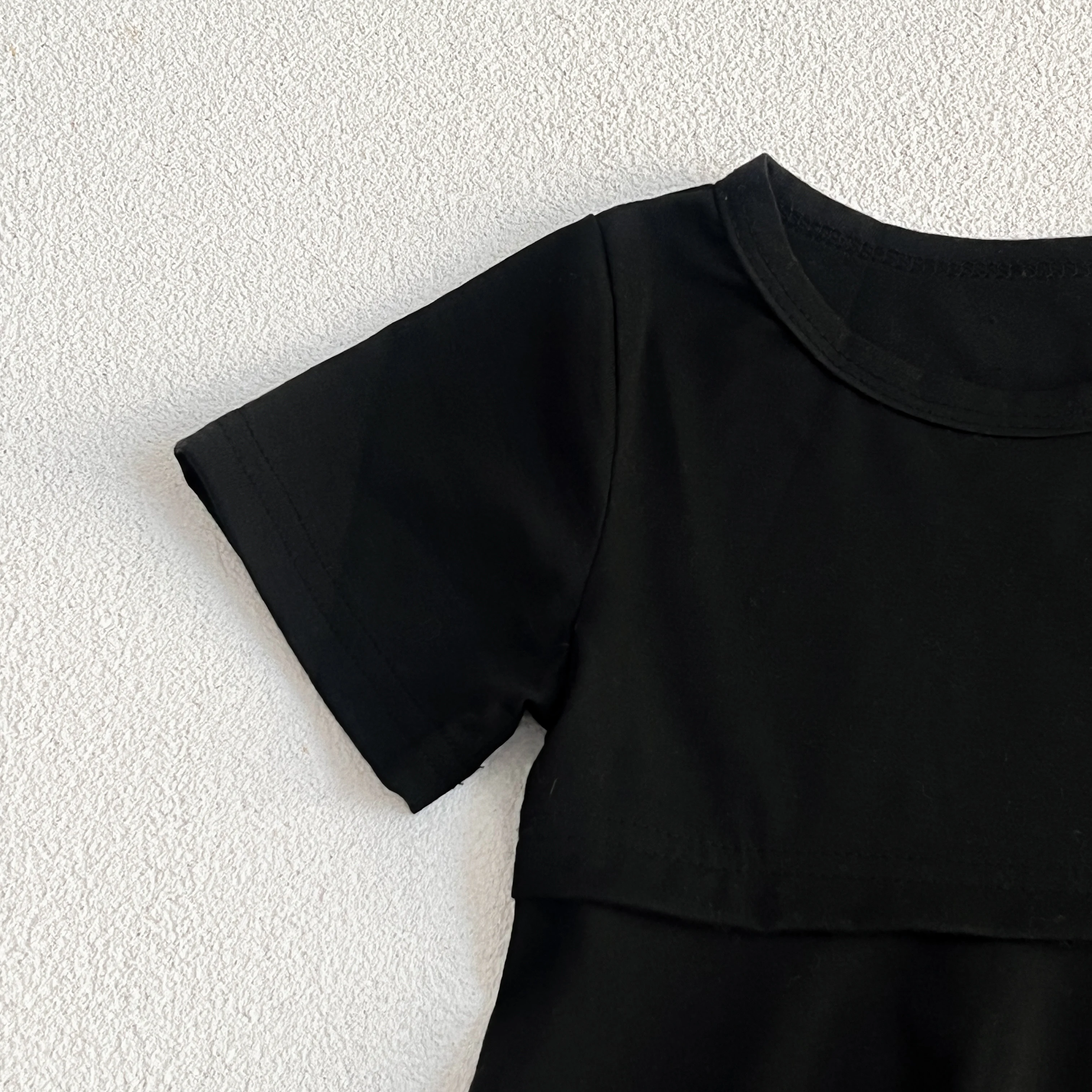 Sommer Kinder Baby Kleid schwarz Baby Mädchen Kleid kurz ärmel ige süße Kleid für Mädchen Kurzarm eine Linie Party Kleid Mädchen Kleidung – Detail 17