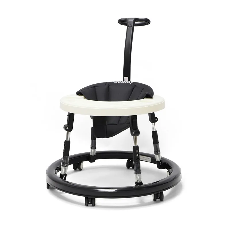 Andador portátil para bebé, cochecito para caminar para niños, asiento ajustable en altura, cochecito para caminar plegable para niños, reposabrazos 2 en 1