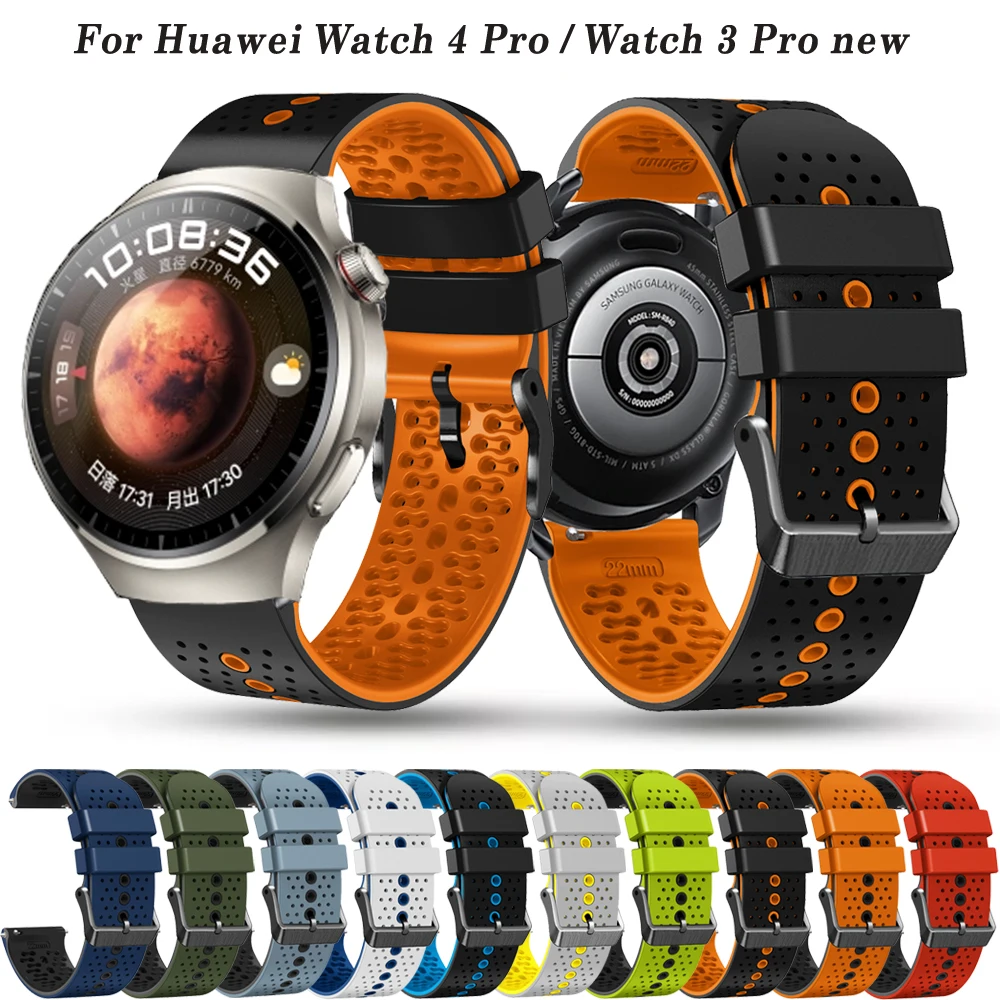 22mm Wristband Strap For HUAWEI Watch GT 3 2 Pro 46mm Watch 4 Pro Silicone Band Huawei GT2 GT3 GT4 46mm Watchbands Bracelet Belt